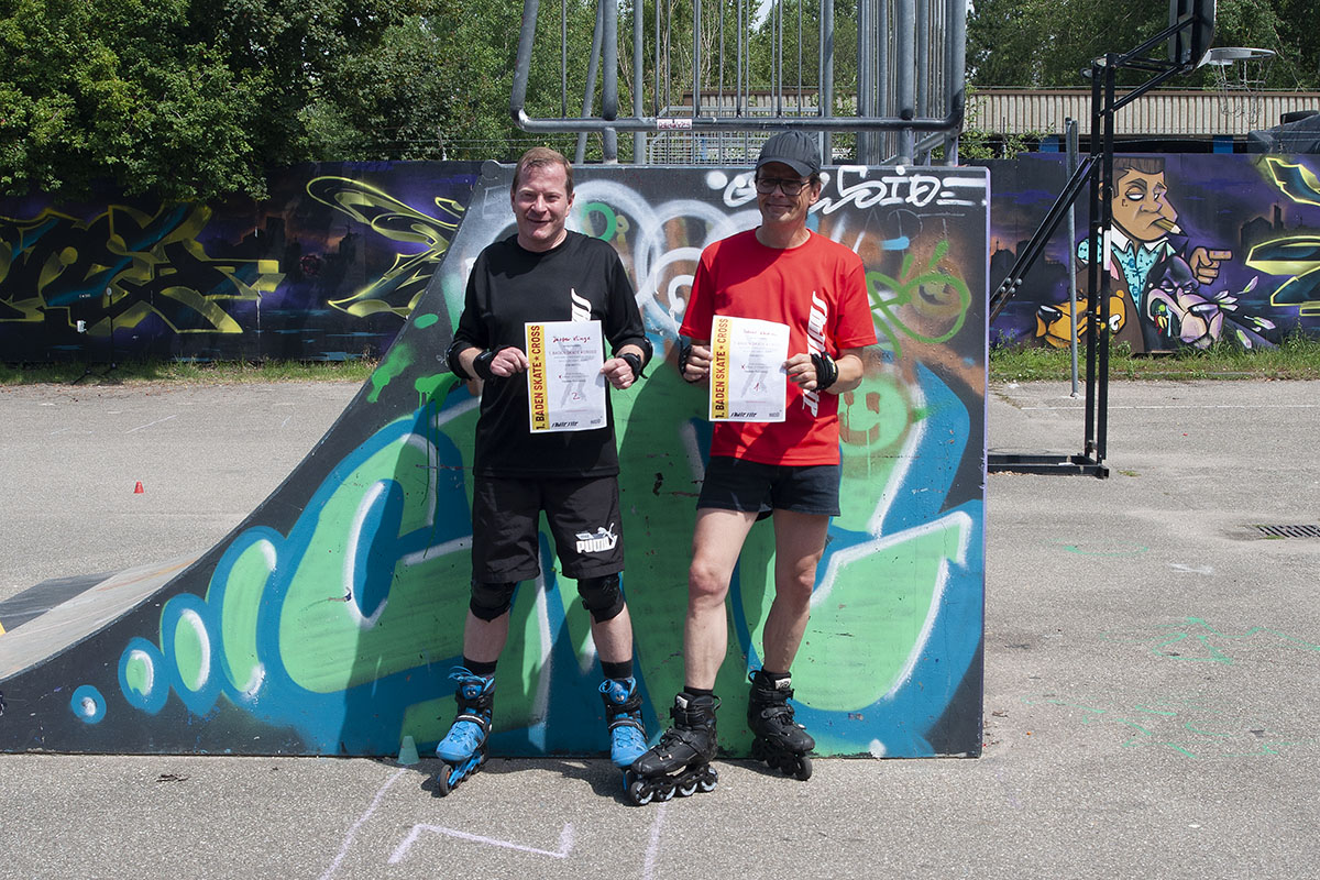 Siegerehrung Seniors Starter beim 1. Baden Skate-Cross